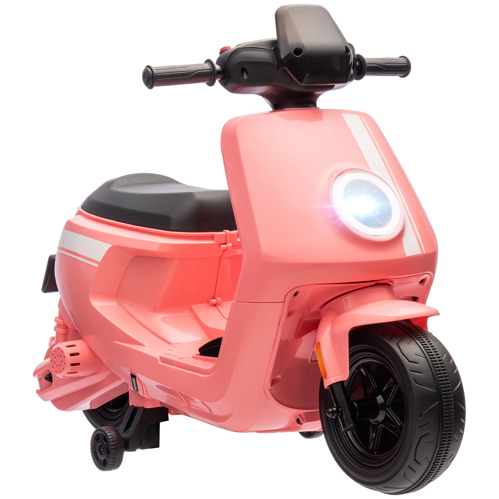 6v Kids Electric Motorbike With Headlight And Music | Pink
