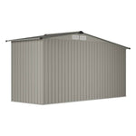 4x8ft Metal Garden Storage Shed With  Extra 70cm Firewood Storage