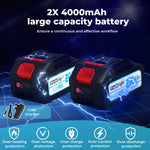 Cordless Reciprocating Saw Set For Wood Metal 2 Battery Safety Goggle | Blue