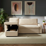 Coeburn Reversible Corner Sofabed With Storage | Cream