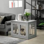 Dog Crate Furniture W/ Three Doors, Locks, Latches
