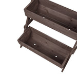 3-tier Wooden Planter Box With Drainage Holes | Brown