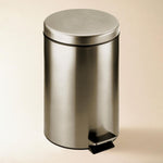 Bathroom Or Kitchen Bin 12l Silver Anti-corrosion Architect S+ Collection