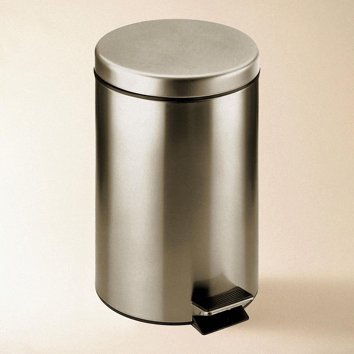 Bathroom Or Kitchen Bin 12l Silver Anti-corrosion Architect S+ Collection