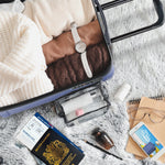 56x45x25cm Large Cabin Carry On Case - Overhead Luggage Suitcase - 4 Spinner Wheels - Abs Hard Shell Cabin Bag | Cabin | Navy Blue