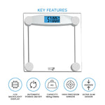 Digital Weighing Bathroom Scale Lcd Display, Automatic On/off | Transparent