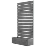 Garden Planter With Trellis For Climbing Plants | Dark Gray
