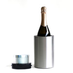 Wine Bottle Cooler – Reusable Ice-free Drink Chiller With Freezer Bullet – Keeps Wine, Prosecco & Champagne Cold For Hours – Fits Most 750ml Bottles | Silver