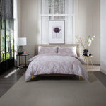 Petite Fleure 100% Cotton Duvet Cover Set – Floral Blossom Print Bedding With Piped Edges | Double | Pink