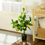 Set Of 2 60cm Potted Artificial Plants Tabletop Fruit Trees