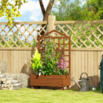 Wooden Planters With Trellis For Vine Climbing