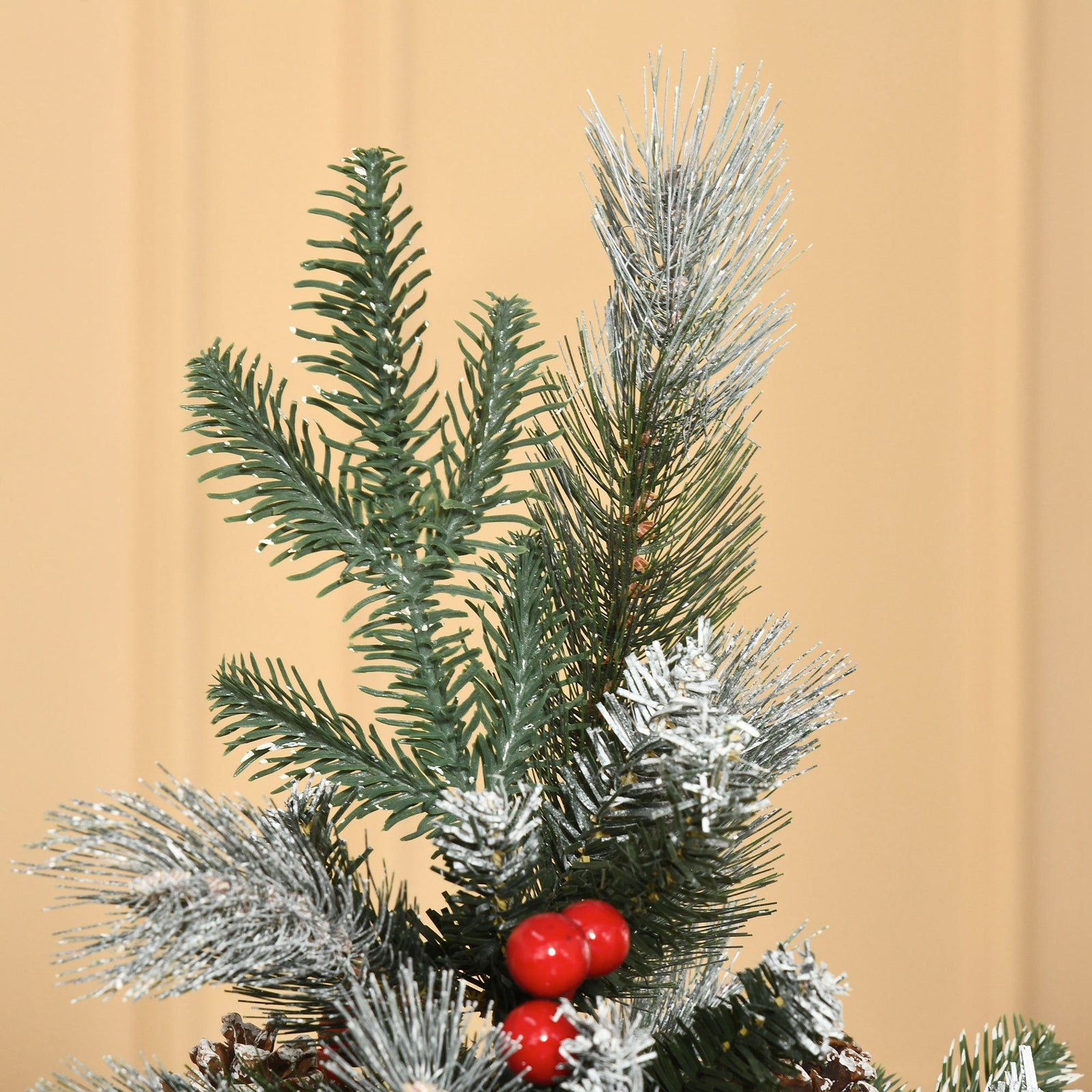 5ft Artificial Snow Dipped Christmas Tree Xmas Holiday Pencil Tree Green | 5ft | Multi Colour