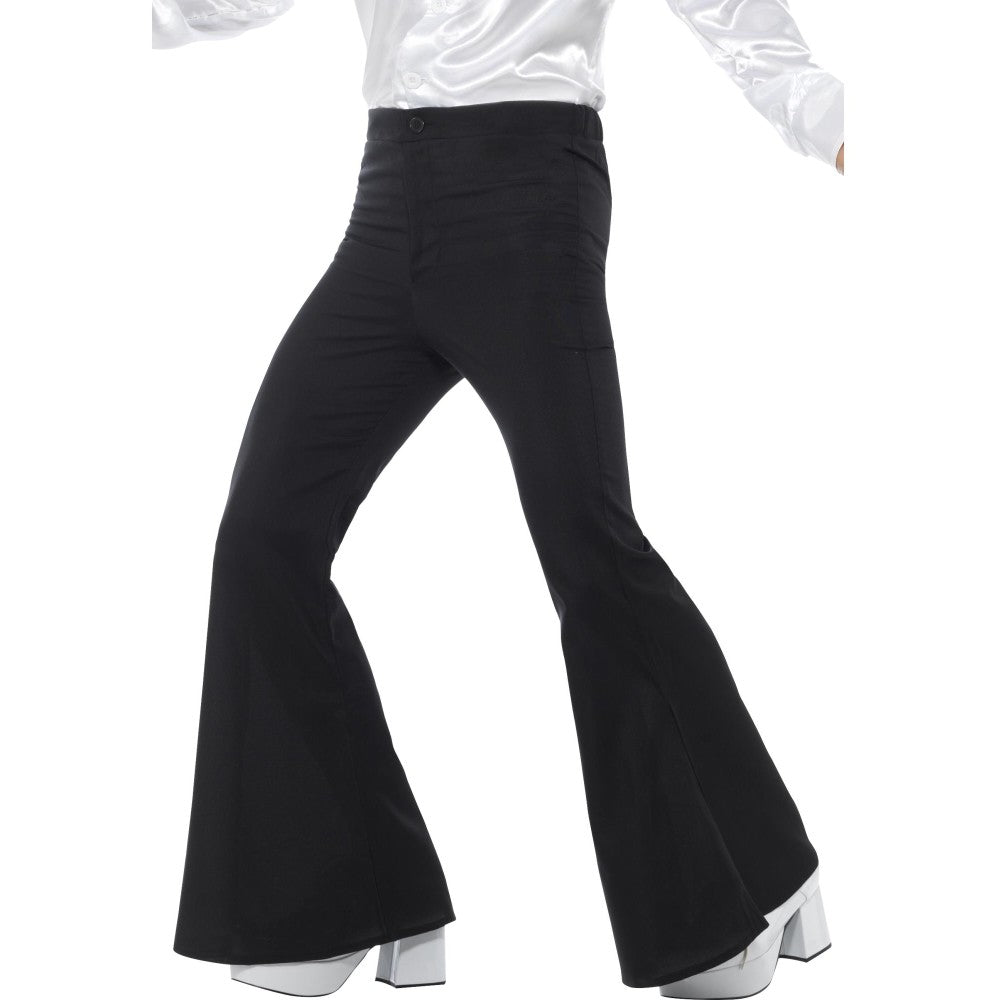 Flared Trousers, Mens | Large | Black