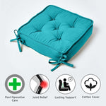 Cotton Dining Chair Booster Cushion | 40cm x 40cm | Teal