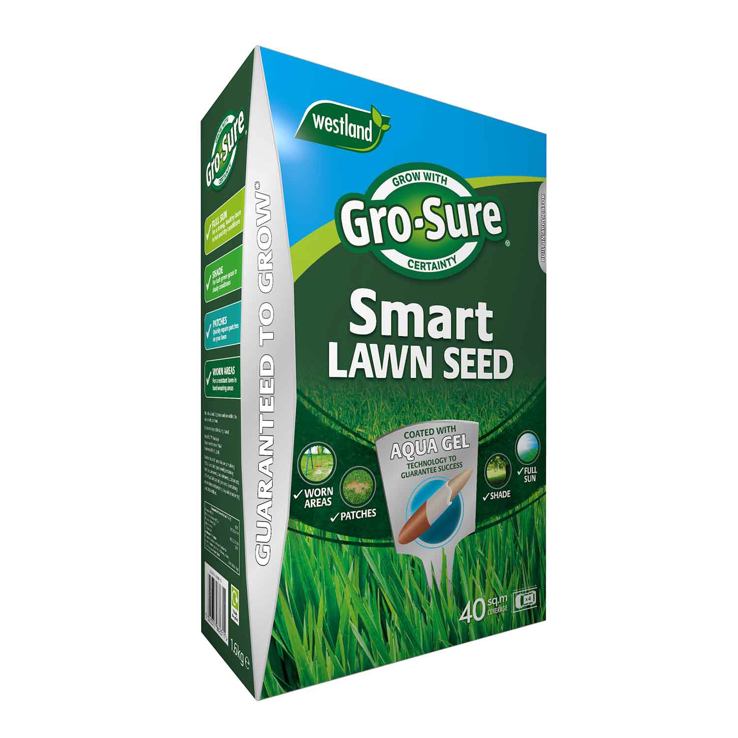 Smart Seed Aqua Gel Coated Covers 80m2, 3.2kg Bag | Green