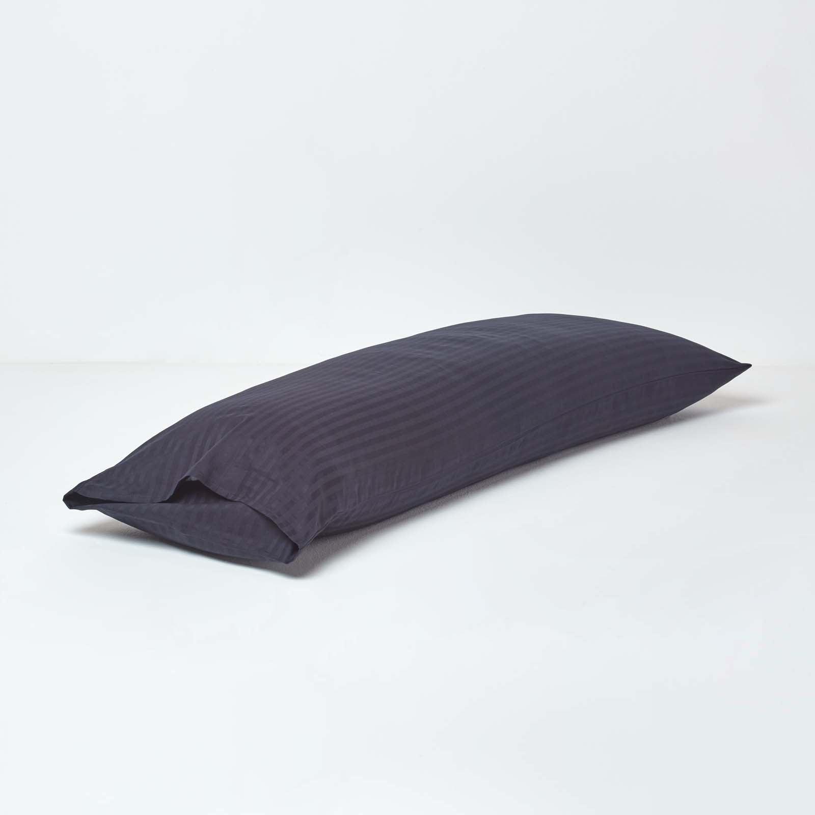 Egyptian Cotton Satin Stripe Housewife Pillowcase 330 Tc | Body | Black
