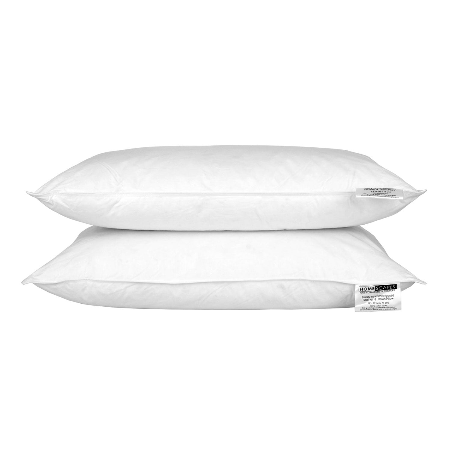 Goose Feather And Down Pillow Pair