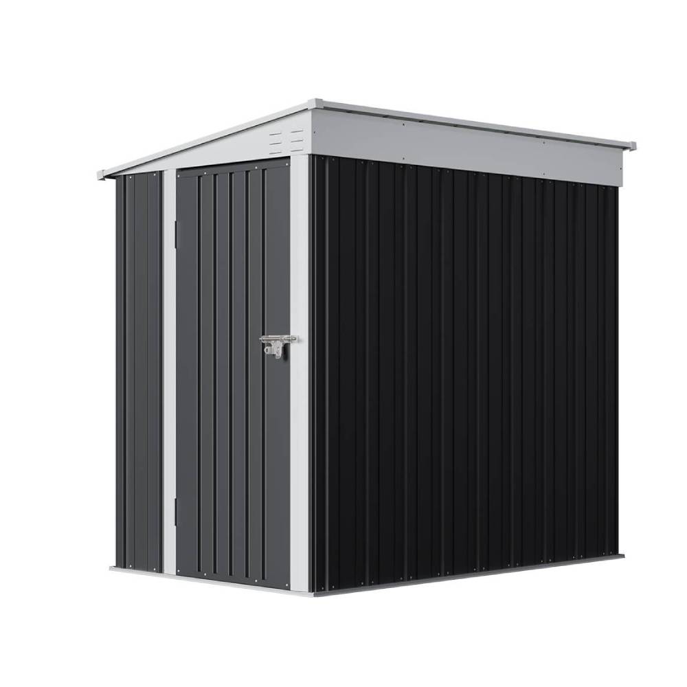 Breeins 4x6 Ft Metal Pent Roof Garden Tool Storage Shed