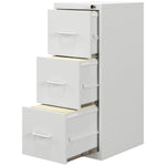 3 Drawer Filing Cabinet Steel File Cabinet For A4 | Medium | White