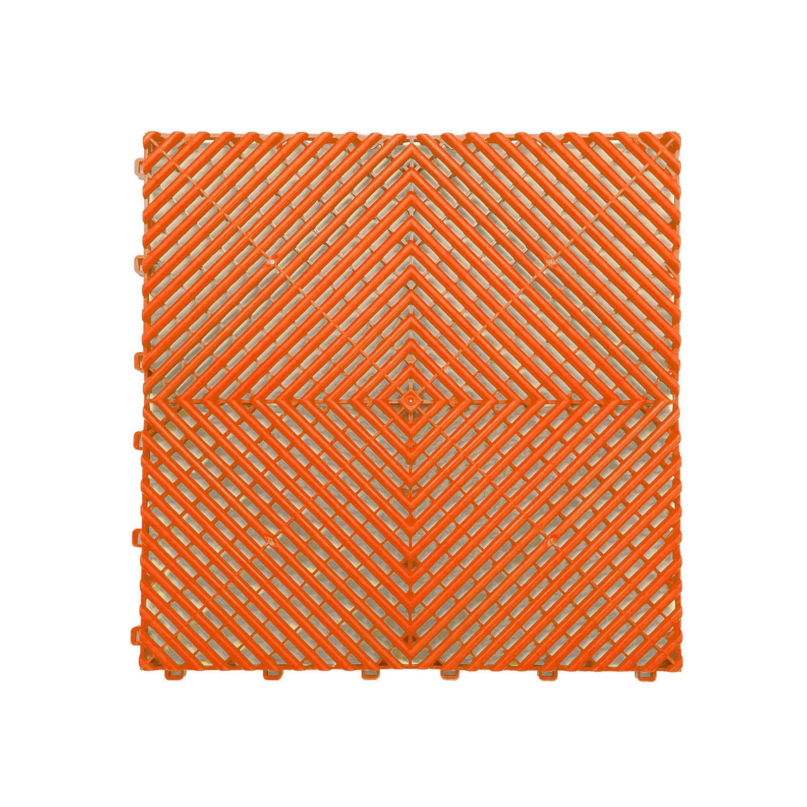 Heavy Duty Vented Garage Interlocking Floor Tiles | Orange