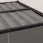 3 X 3(m) Pergola With Retractable Roof And Curtains | Light Slate Gray