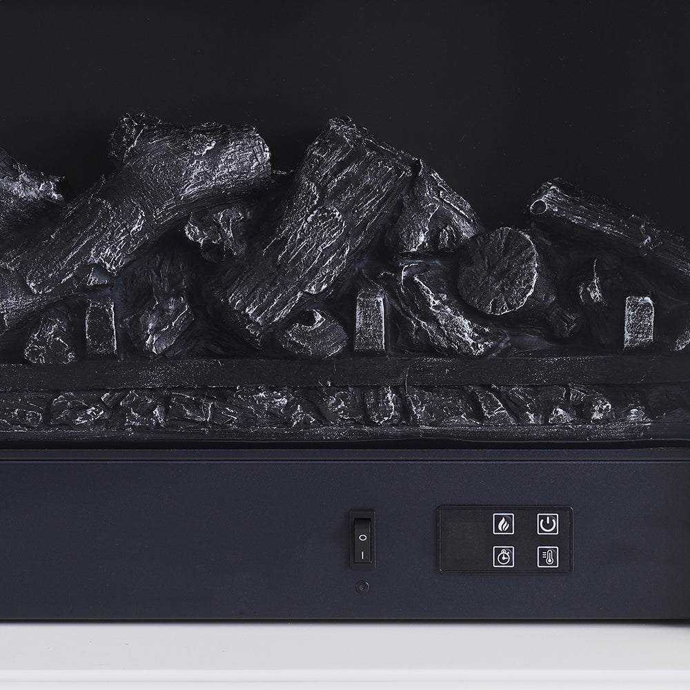 Tv Stand Electric Fireplace With 7 Led Flame Colors, Remote & Wifi Control, 750w/1500w Heater For Rooms Up To 25㎡（with Gold Outline）