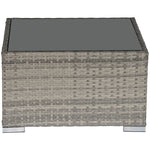 Garden Furniture Rattan Single Middle Sofa W/ Cushions | Gray