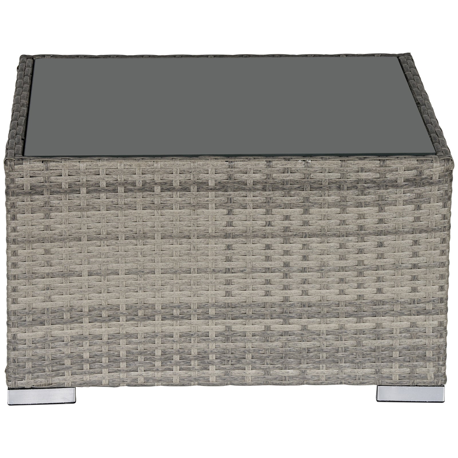 Garden Furniture Rattan Single Middle Sofa W/ Cushions | Gray