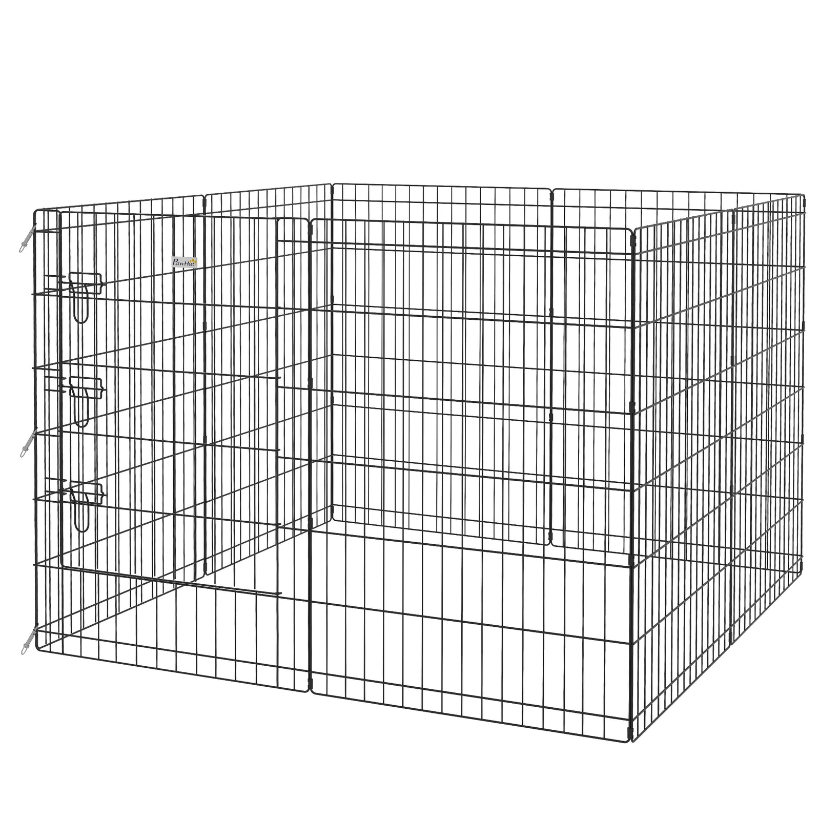 8-panel Diy Dog Pen With Door For Indoor/outdoor Use, 91cm High