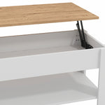 Lift-up Coffee Table - Space-saving Storage For Living Room | White