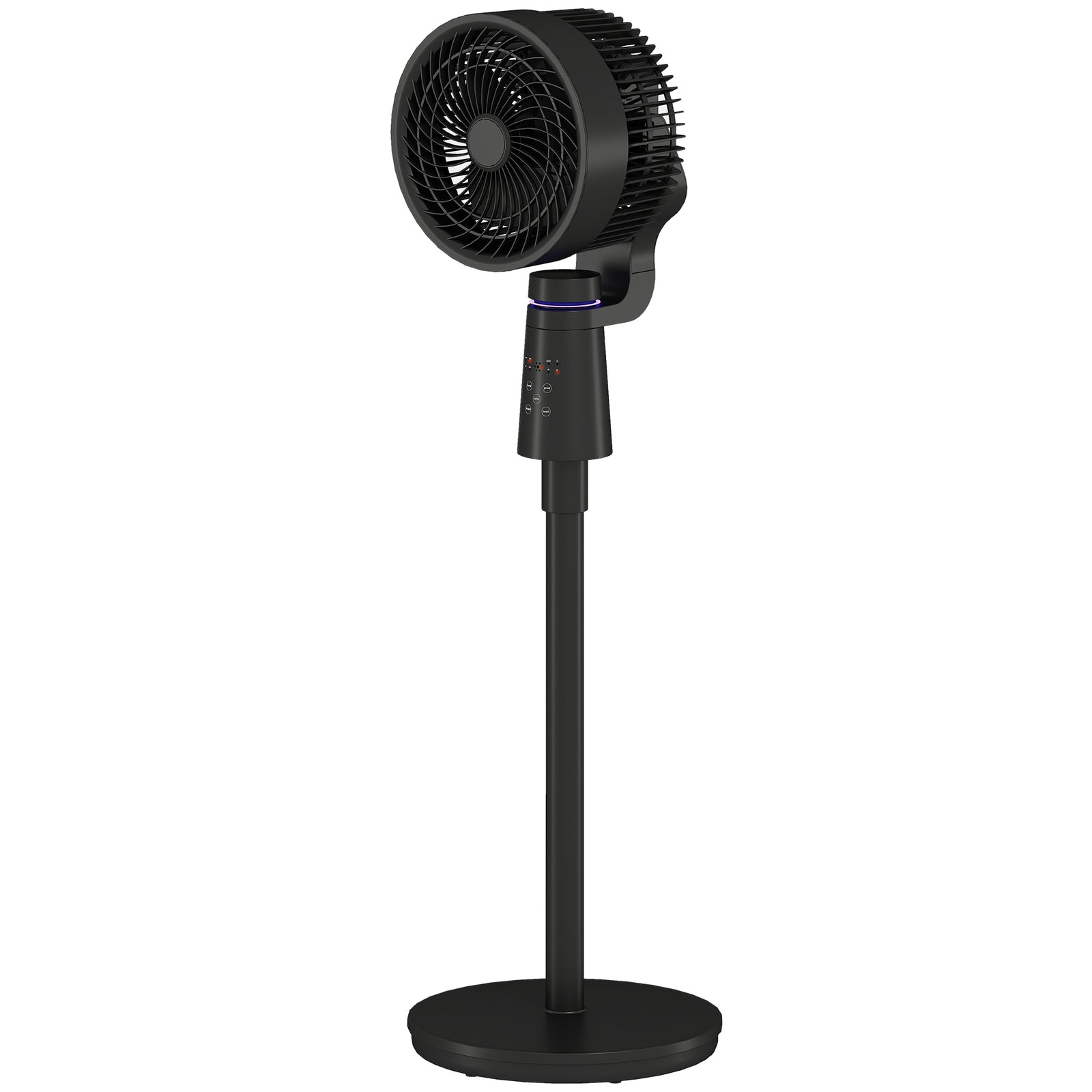 Pedestal Fan, Air Circulation Fan With Oscillating, Tilt | One Size | Black