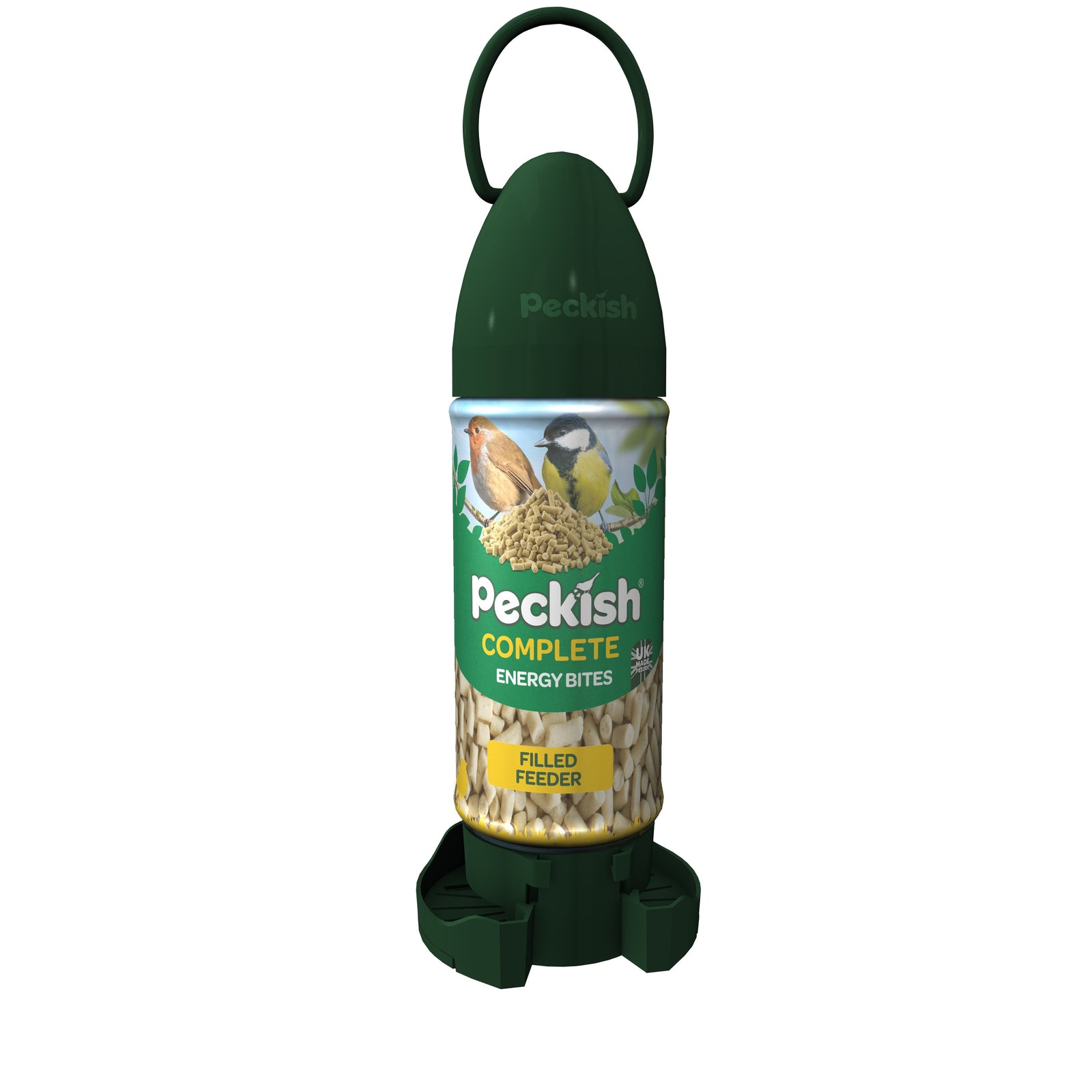 Complete Energy Bites Feeder Preloaded 350g Suet Pellets | Green
