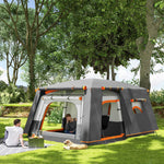 Outsunny 4-6 Man Tunnel Tent, 3000mm Waterproof, Living Area