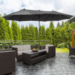 4.6m Double-sided Sun Umbrella W/ Base
