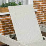 3pc Rattan Sun Lounger Set W/ Cushions