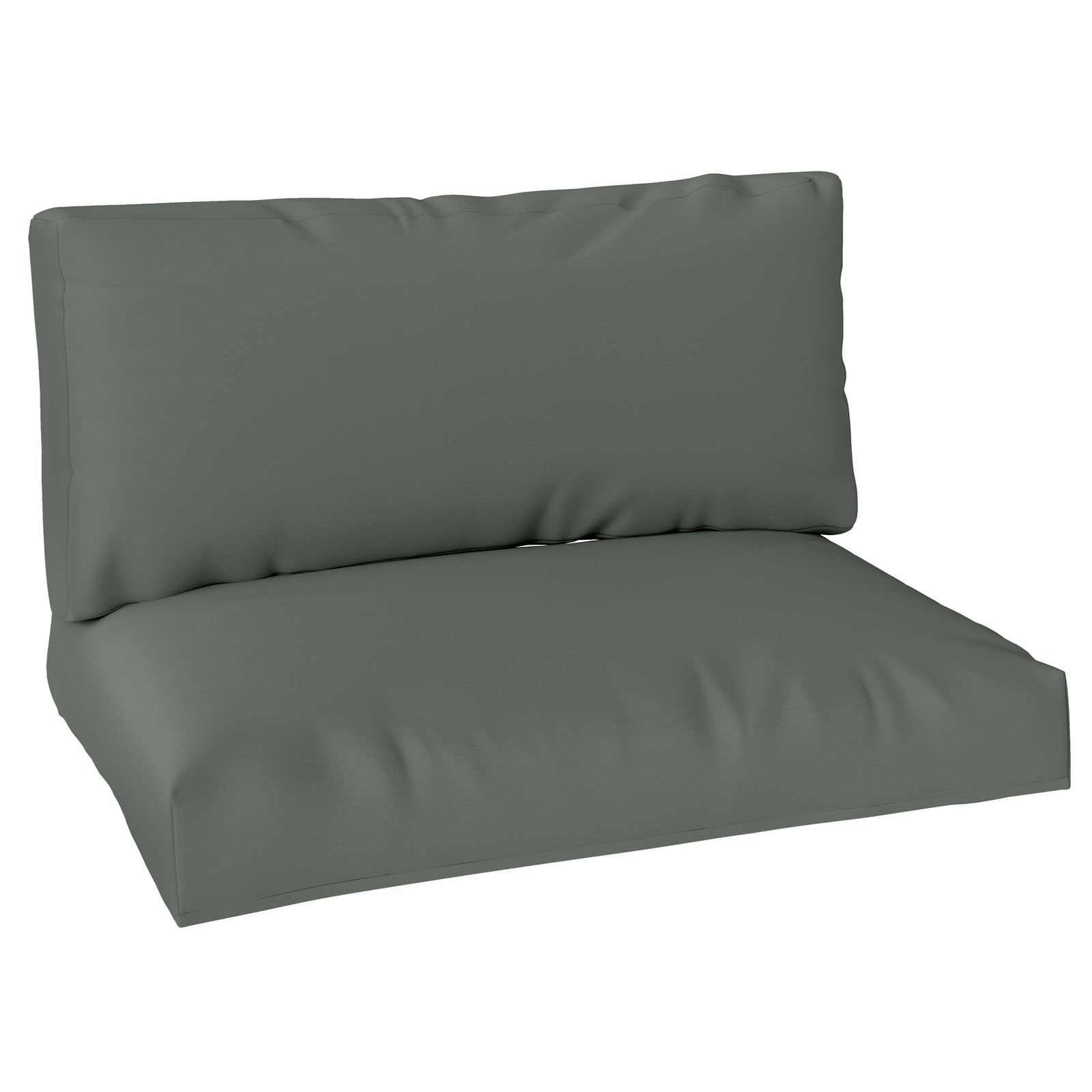 2 Seat Pallet Cushions 20cm Thick Outdoor Seat Pads | Charcoal Gray