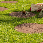 Rubber Garden Stepping Stones - Brown Log | Set of 4 | Brown