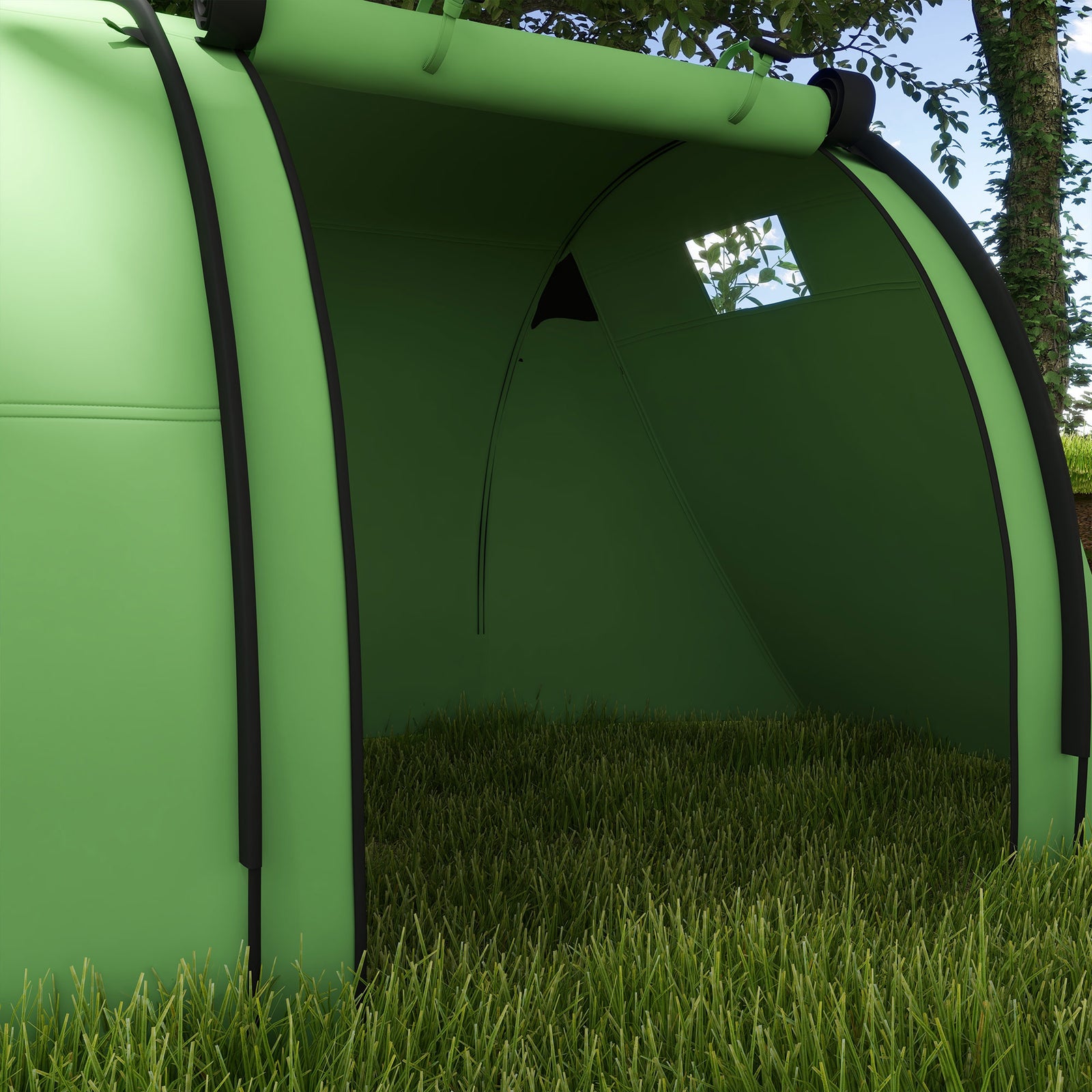 2 Room Camping Family Tent For 3-4 Man, 3000mm Waterproof | Green