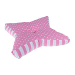 Polka Dots Star Shaped Floor Cushion | Pink