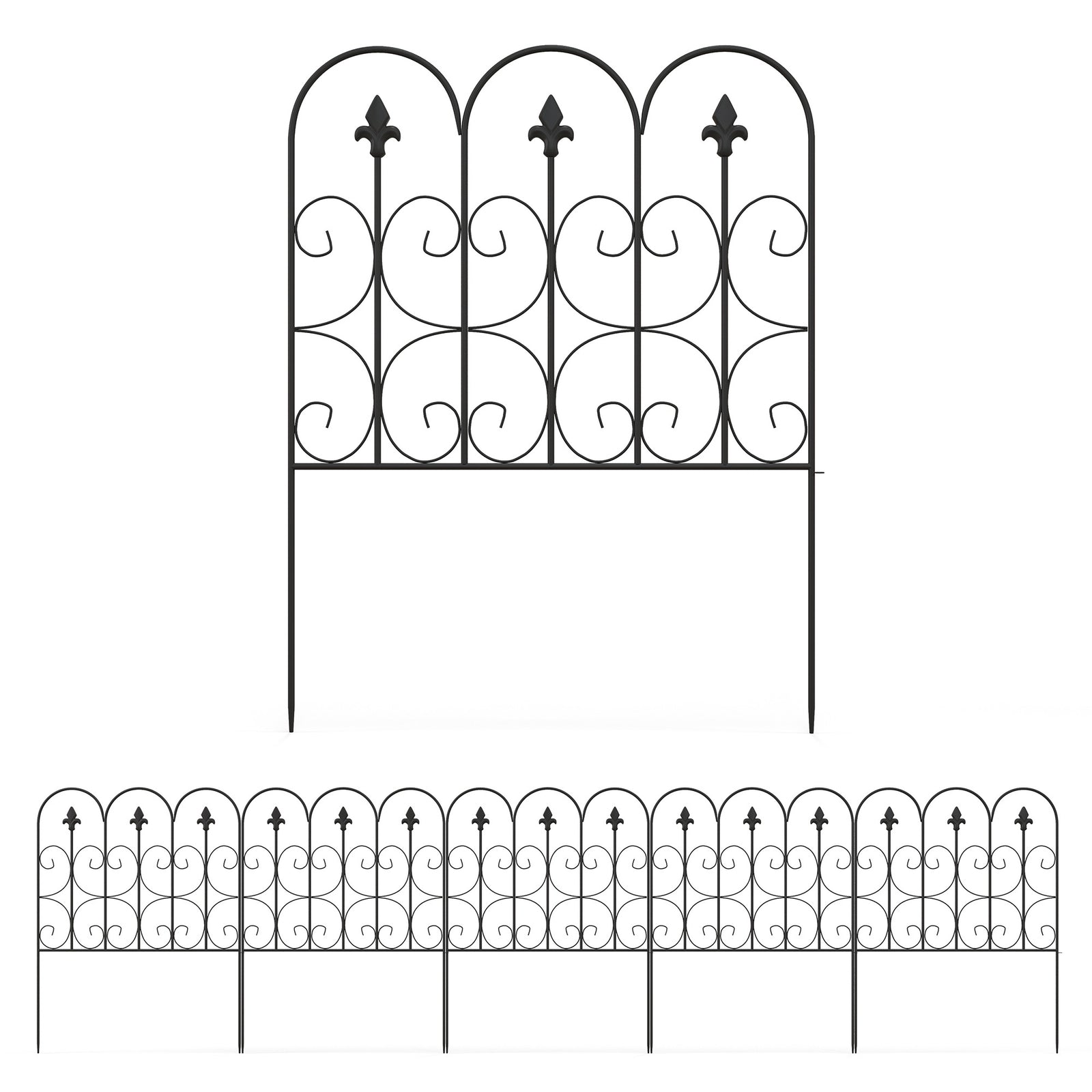 5pc Garden Fencing Panels Bed Border Animal Barrier