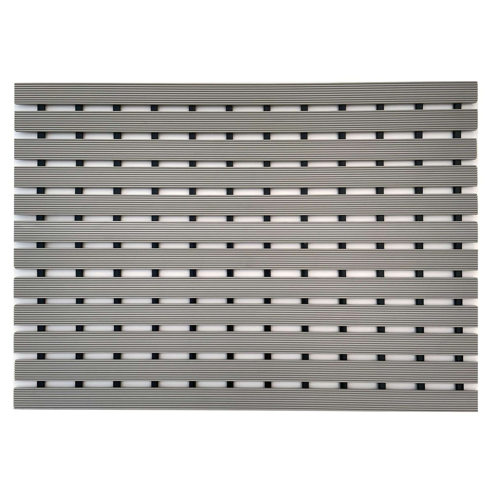 Non-slip Pvc Duckboard Shower Mat  - 61cm X 43cm | Grey