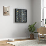 7-tier Wall Display Cabinet W/ Shelves Glass Doors | Black