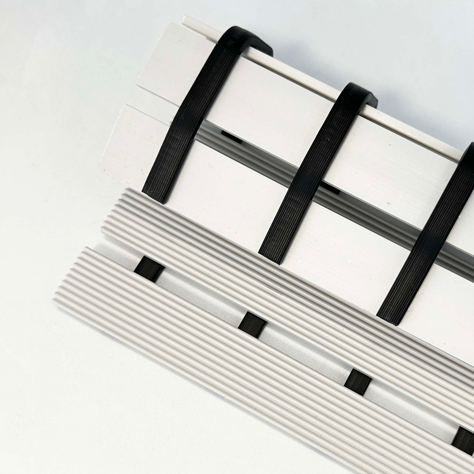 Non-slip Pvc Duckboard Shower Mat - 61cm X 25cm | Black