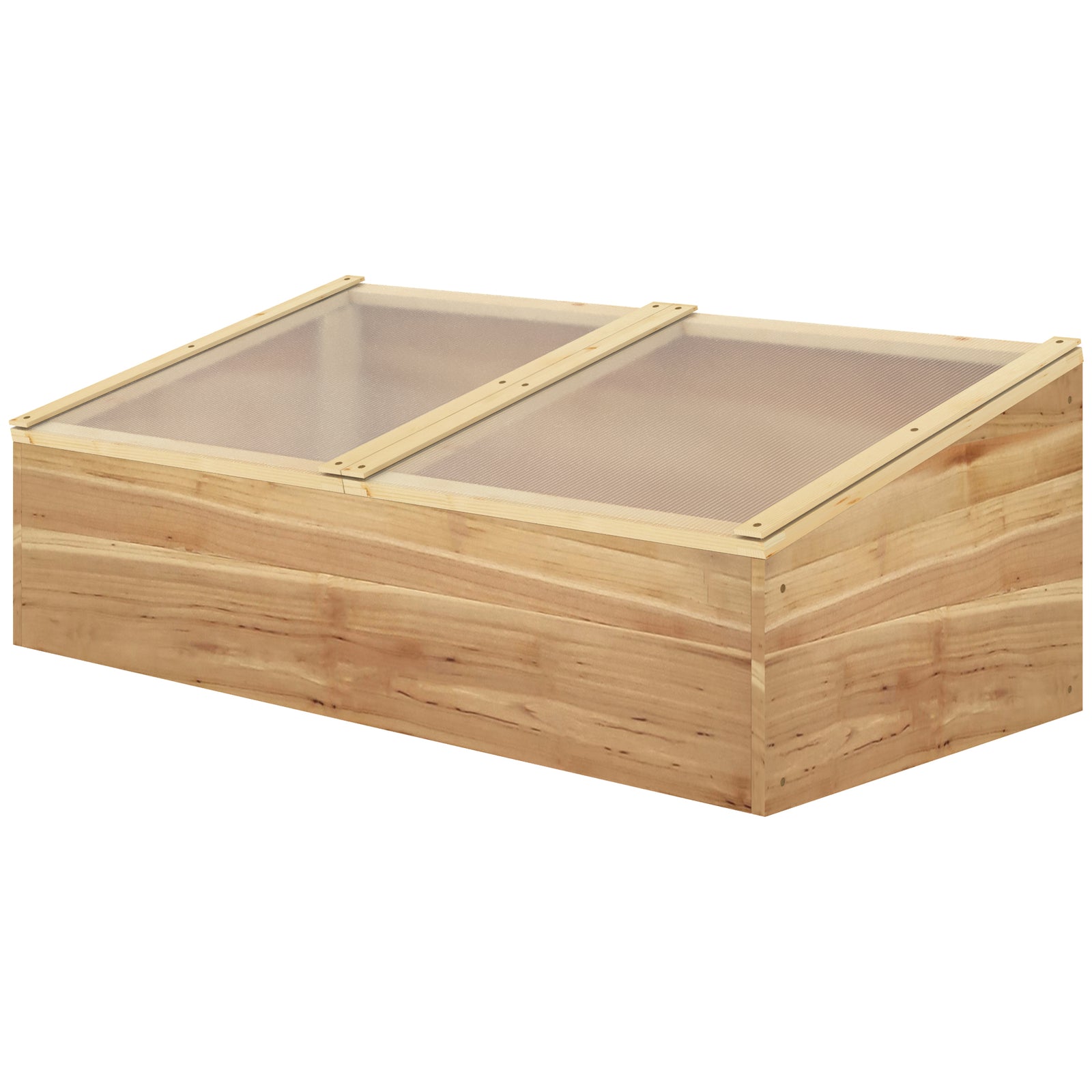 Wood Cold Frame Greenhouse Outdoor Natural
