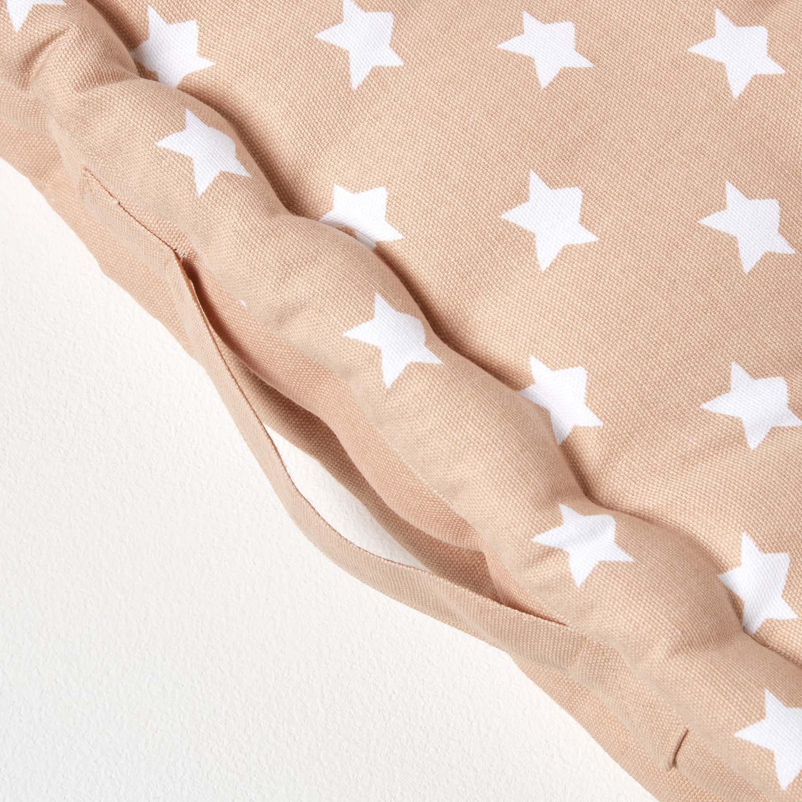 Cotton Stars Floor Cushion | 40cm x 40cm | Beige