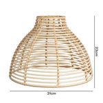 Emitto Ceiling Light Shade Wicker Basket Style Plastic Lampshade Pendant  2pcs