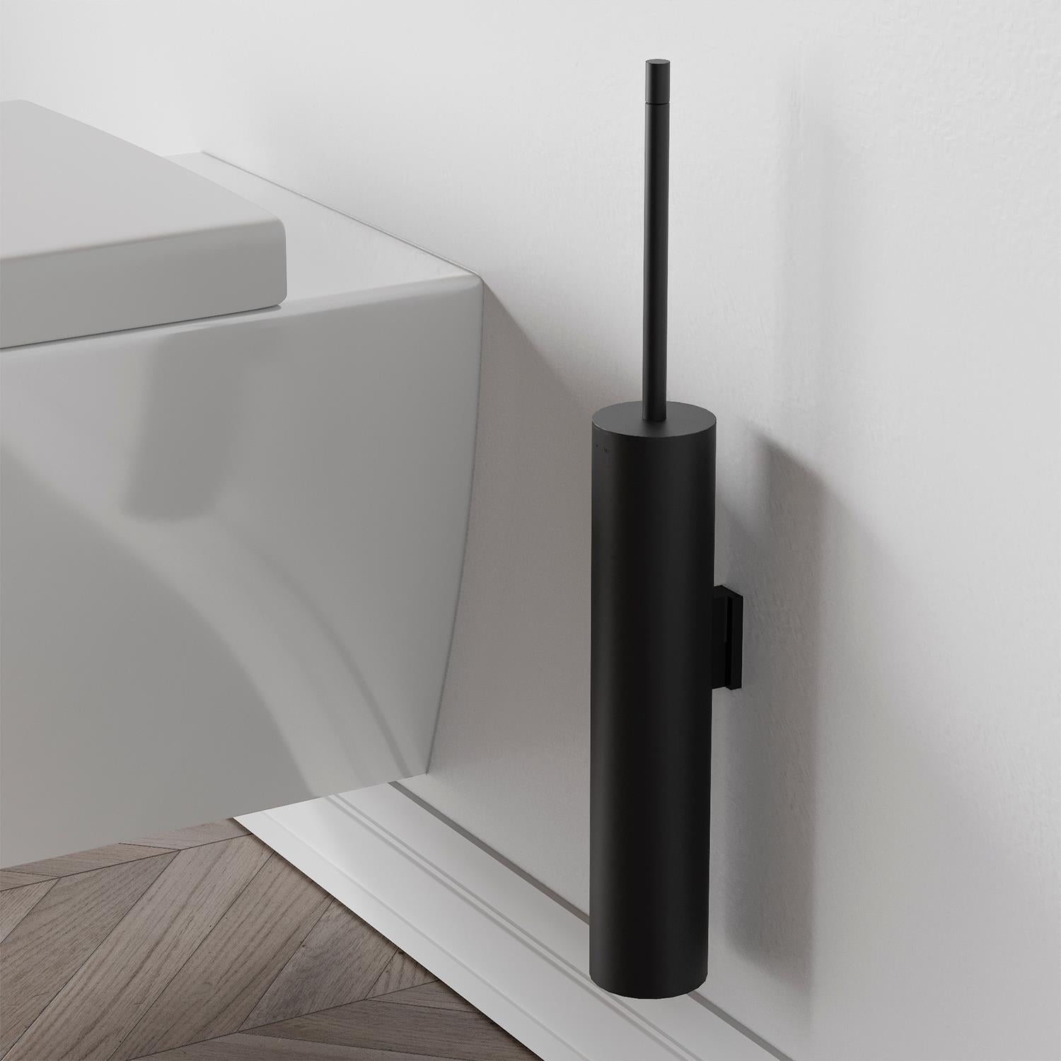 Toilet Brush & Holder, Matt Black, Micra Collection
