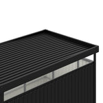 5.31ftx 8.46ft Metal Garden Storage Shed Skylight Roof Shed, Flat Roof Storage