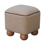 Solid Mango Wood Serenity Footstool With Ball Feet