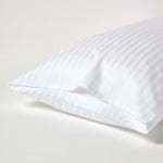 Egyptian Cotton Satin Stripe Housewife Pillowcase 330 Tc | King Pillow Case | White